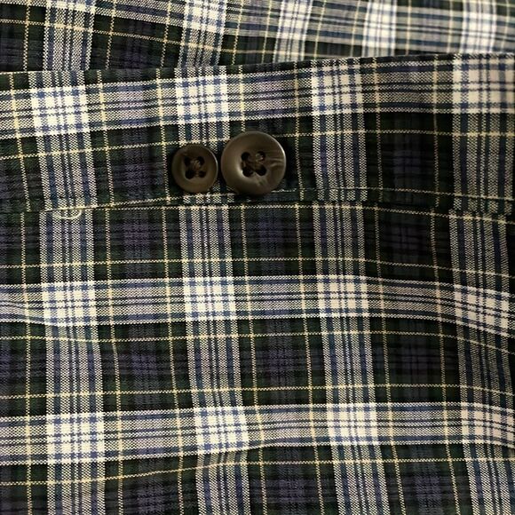 L.L. Bean Green Plaid Button Down Wrinkle Resistant Shirt Mens Size Extra Large - Picture 9 of 10